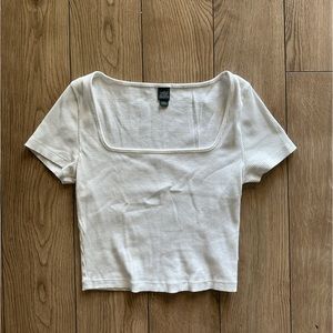 Wild Fable white square neck t shirt